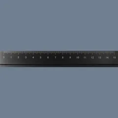 【在庫処分】スリップオン アルミルーラー15cm ブラック A-DAR-2802 定規 線引き シンプル 0cm表記付き カッター定規 アルミ製 ギフト