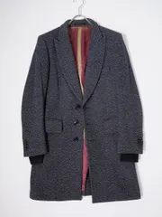 Paul Smithポールスミス メインライン ピークドラペル メランジツイードウール チェスターコート【S】【MCTA79480】