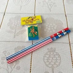 ディズニー　えんぴつ消しゴムセット　昭和レトロ ヴィンテージ雑貨