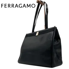 Salvatore Ferragamo サルヴァトーレフェラガモ　送料込　迅速発送　正規品　シリアル有　大容量　A4可　ショルダーバッグ　本革　黒　仕事　学校　軽い　イタリア製　ＤH-212530　24030053