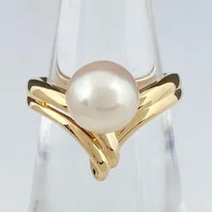 正規品 パール .5号 リング 真珠 指輪 メレダイヤ プラチナ