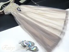 ★送料無料★M(9号)★胸元ビジュー飾りオフショルダードレス(OPN2769)