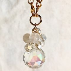 天然石バッグチャーム　ムーンストーン　サンキャッチャー
