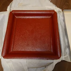 若狭盆 23cm x 23cm x 3cm 茶入盆 菓子盆 お盆 茶道具 四方盆 拝見盆 菓子器 干菓子器 漆芸 漆器 茶道 表千家