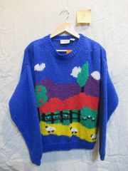 アメリカ古着 Exclusiue inports アクリル ニットセーター