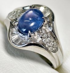スターサファイア 特大9.73ct リング #13 - メルカリ
