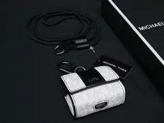 ■新品■未使用■ MICHAEL KORS マイケルコース MK柄 PVC AirPodsケース エアポッズケース ホワイト系 BJ1067