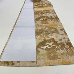 丸帯 アンティーク ヴィンテージ 片面 金帯 374cm 花嫁衣装 貸衣装 中古 リサイクル 結婚式 婚礼 着付け 舞台 きもの 着物 4111