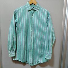 Polo by Ralph Lauren　ポロ ラルフローレン　長袖シャツ　ストライプ　サイズM　グリーン　緑