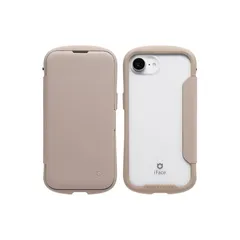 iFace Reflection iPhone 16e ケース 手帳型 クリアケース (ベージュ)【 アイフェイス スマホケース 耐衝撃 アイフォン16e 手帳 ダイアリーケース カード収納 ポリカーボネート ストラップホール付き】