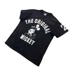 Disney Tシャツ メンズ M チャコールブラック【 オリジナルミッキー 】黒 半袖 ディズニー ●CJ306