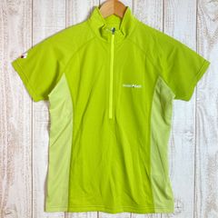 【Women's S イエロー系】 Montbell ( モンベル ) クール ショートスリーブ ジップシャツ Cool Short Sleeve Zip Shirt ポリエステル ウェア トップス インナー シャツ ショートスリーブシャツ 化繊