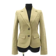 バーバリーブルーレーベル BURBERRY BLUE LABEL テーラードジャケット ブレザー 裏地チェック 36 S ベージュ /AT ■OSのサムネイル
