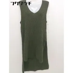 ◇ Another Edition アナザーエディション UNITED ARROWS ノースリーブ ニット セーター カーキ系 レディース  【中古】 【1111230021358】のサムネイル