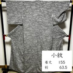 ☆【美品✨】洗える着物 夏着物 絽 付け下げ 淡いグレー 草花 手縫い