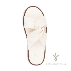 【正規品取扱店･新品】 EMU Australia 厚底シャークソールサンダル | ホワイト サンダル Silky W12702 厚底 袋縫い シャークソール クロスベルト エミュー エミューオーストラリア レディース エミュ アウトドア セール 半額のサムネイル
