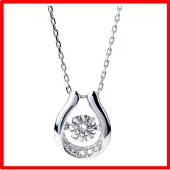 【送料無料 】Style: 馬蹄 ダンシングストーン ネックレス ギフトボックスセット クロスフォー PLUSTER シルバー925 純銀製 馬蹄 レディース 