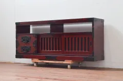 GMHK722○民芸家具 欅材 ローボード サイドボード テレビボード リビング リビングボード 国産 サイドボード ミドルボード テレビボード