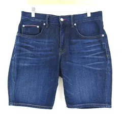 トミーヒルフィガー デニムパンツ ハーフパンツ ボトムス ブルックリンショート ジーンズ メンズ 32サイズ ブルー TOMMY HILFIGER 【中古】