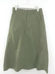 ◇ green label relaxing UNITED ARROWS ウエストゴム ロング フレア スカート サイズ36 カーキ系 レディース P  【中古】 【1211020000065】