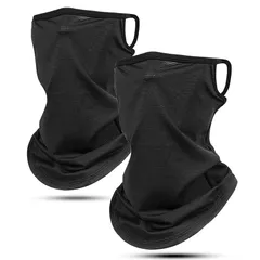 [Andeor] 《2枚セット》フェイスカバー uvカット 夏用【UPF50+・接触冷感-5℃・付けていないような呼吸で楽】フェイスガード ネックガード 冷感 ネックウォーマー 耳かけ 日焼け防止 紫外線対策 防風 防塵 アウトドア ジョギング 自転車 釣