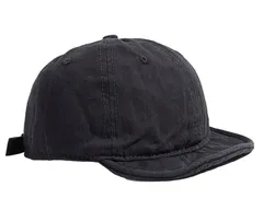 [One Drop] ショートブリム 短ツバ BBキャップ アウトドア トレラン サイクル キャップ メンズ レディース 帽子 無地 野球 スタイル ワーク 帽 スポーツ UV 対策 ファション 春 夏 秋 冬 短い ツバ [ブラック] [Free Size]