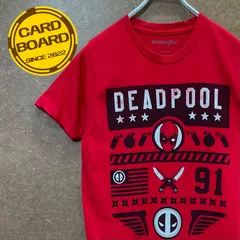 US古着 デッドプールDEADPOOL アメコミ マーベルMARVEL 半袖tシャツ赤S
