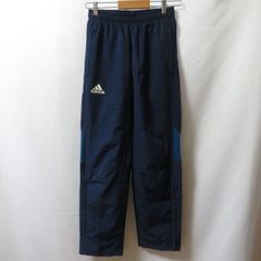 古着 メンズS adidas/アディダス 裏メッシュ ウインドブレーカー ロングパンツ スポーツ トレーニング ネイビー/ホワイト/ブルー AB2028 fg4525