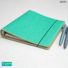 SB283 HB×WA5サイズ システム手帳  リング径15mm 本革 オーシャングリーン・ベージュのサムネイル