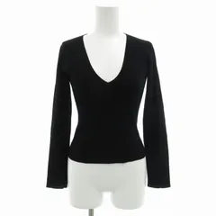 アルマーニエクスチェンジ A/X ARMANI EXCHANGE ニットソー Vネック 長袖 XS 黒 ブラック /FF 1017 ■GY09