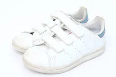 アディダス スニーカー スタンスミス ベルクロ GZ1549 ローカット シューズ 靴 ジュニア キッズ 女の子用 17cmサイズ ホワイト adidas 【中古】