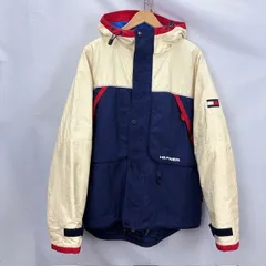 90年代 TOMMY HILFIGER フーディ 裏フリース ナイロンジャケット サイズⅬ 07022410 01　難あり