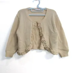 シャーリーテンプル カーディガンボレロ 長袖 ウール混 トップス 日本製 白 キッズ 女の子用 110サイズ ホワイト系 Shirley Temple 【中古】