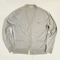 MAISON KITSUNE メゾンキツネ カーディガン M グレー KMK-2803-A トリコロールフォックス