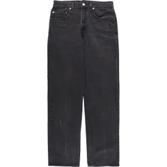 古着 00年代 リーバイス Levi's 505 REGULAR FIT STRAIGHT LEG ブラックデニム テーパードデニムパンツ メンズw31相当/eaa577490
