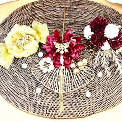 蝶々パール簪♡髪飾り33点セット♡成人式髪飾り結婚式ブライダルヘアーアクセサリー