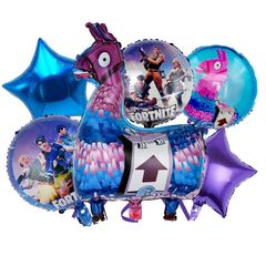 フォートナイト E 誕生日セット バルーン パーティー グッズ 風船 Forntite FIESTA アニバーサリー ハッピー バースデー 装飾 ガーランド バースデーグッズ イベント 風船 バルーン 飾り 装飾 品 豪華 小道具 大きい