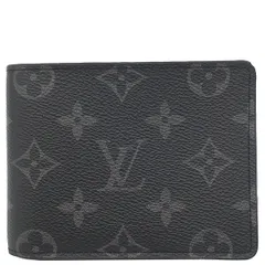 ルイヴィトン LOUIS VUITTON 二つ折り財布 ポルトフォイユ ミュルティプル モノグラムエクリプスキャンバス モノグラムエクリプス 黒 2つ折り  M61695 RFID 【箱】【中古】