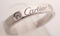 新品仕上げ済 Cartier(カルティエ) 2Pダイヤリング Pt950 4.0g 7号 ＃45 プラチナ シンプル レディース 指輪