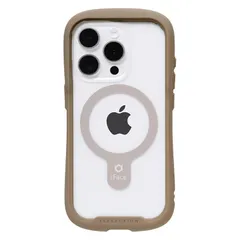 iFace Reflection Magnetic iPhone 15 Pro ケース MagSafe 対応 クリア 強化ガラス (ベージュ)【アイフェイス アイフォン15pro 用 iphone15プロ 用 カバー マグセーフ 耐衝撃 透明 ストラップホ