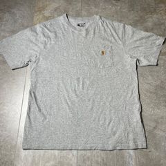 Carhartt  Tシャツ  グレー  L size  カーハート  半袖  ワンポイント  ロゴ  古着