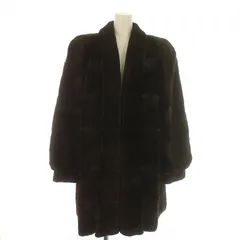 ランバン LANVIN ファーコート シェアードミンク 染め 毛皮 ミドル アウター カーキ /IR ■GY18のサムネイル