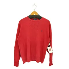ポロバイラルフローレン Polo by RALPH LAUREN 90s ワンポイントポニー刺繍 コットンニット クルーネック セーター メンズ  XL