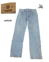 Wranglerラングラー　古着デニムストレートパンツ　淡ブルー36股下84cm　os00238