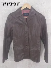 ■ MACPHEE マカフィー トゥモローランド 牛革 長袖 レザー ジャケット ブラウン レディース 【中古】 【1002801056186】