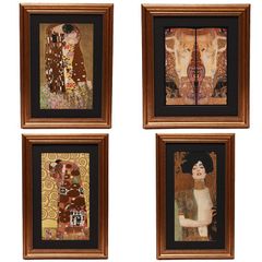 グスタフ・クリムト Gustav Klimt 「キス（接吻）」「水蛇1」「抱擁」「ユディト1」k-422 k-423 k-424 k-425 インテリア 壁掛け 額入り 額装込 アート リビング 玄関 プレゼント アートフレーム おしゃれ 【平和堂】