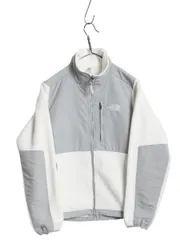 【お得なクーポン配布中!】 ノースフェイス デナリ ジャケット レディース S アウトドア フリース ナイロン フルジップ ブルゾン ハイネック アウター ツートン 白 灰