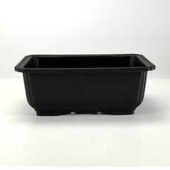 プラ鉢 6号 長角鉢 こげ茶 幅18.1cm×奥行12.8cm×高さ6.7cm 