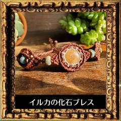 イルカの化石マクラメブレスレット