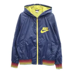 NIKE (ナイキ) フロント ナイロン フーディー ジップアップ パーカー ジャケット ブルー/イエロー SP090711JEAのサムネイル